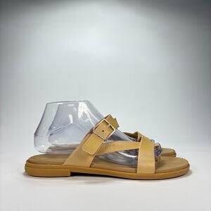 Crocs Tulum Tan Asymmetrical Straps Slip On Toe Post Sandals 207201 Women's Sz 9